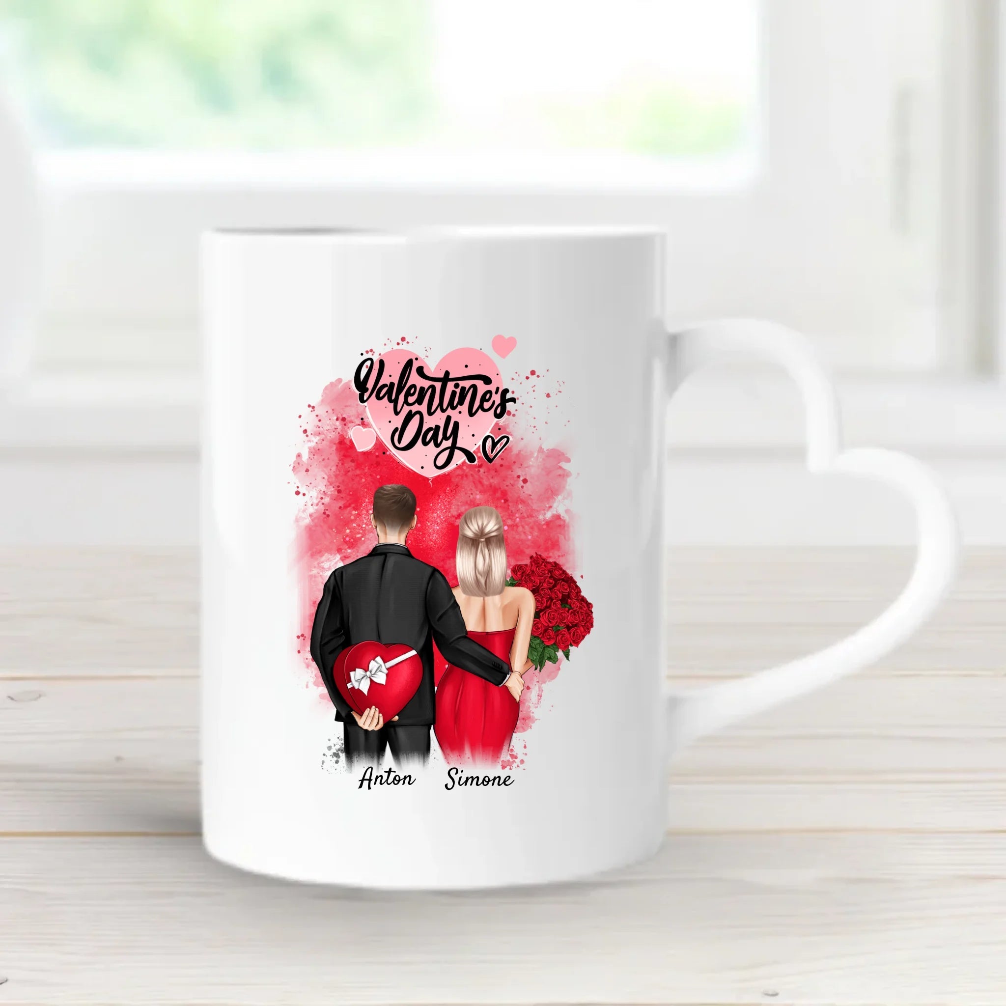 Valentinstag Tasse Geschenk mit Namen - Cantty