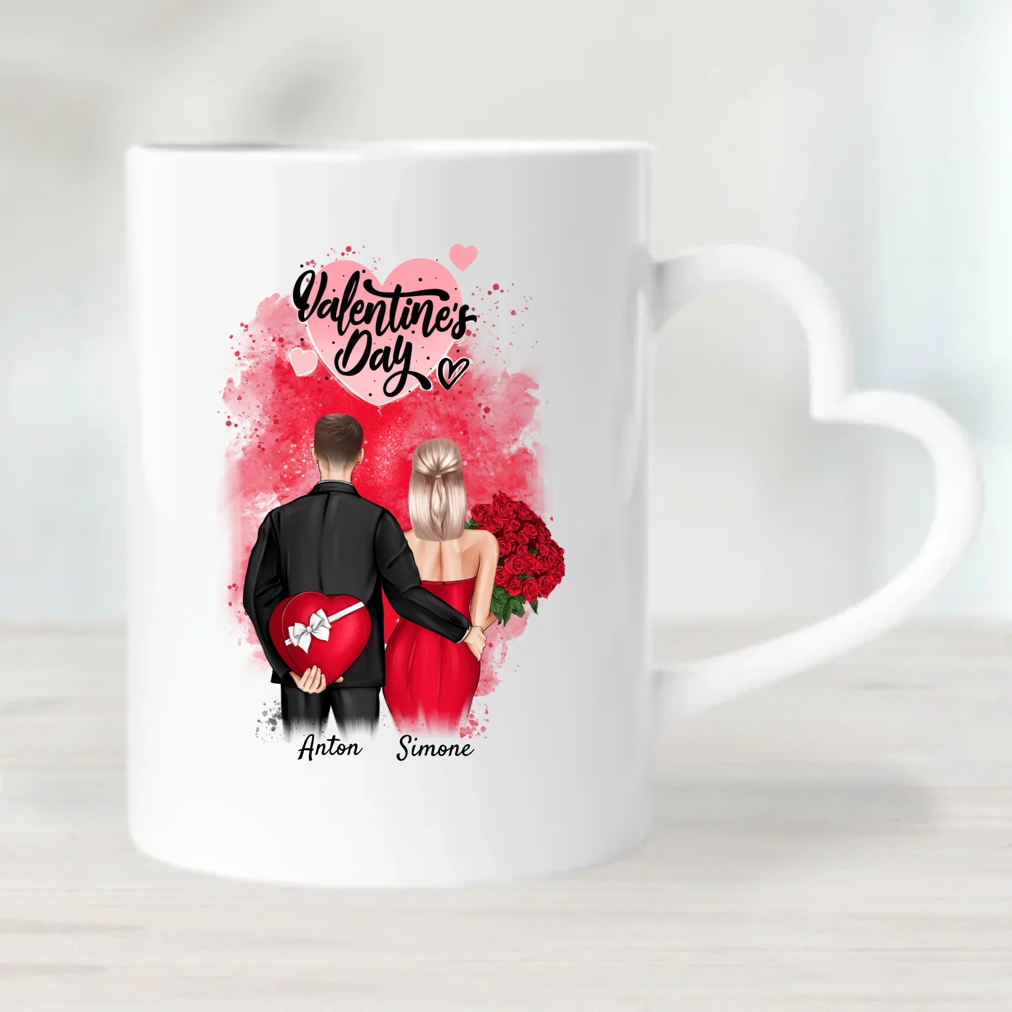 Valentinstag Tasse Geschenk mit Namen - Cantty