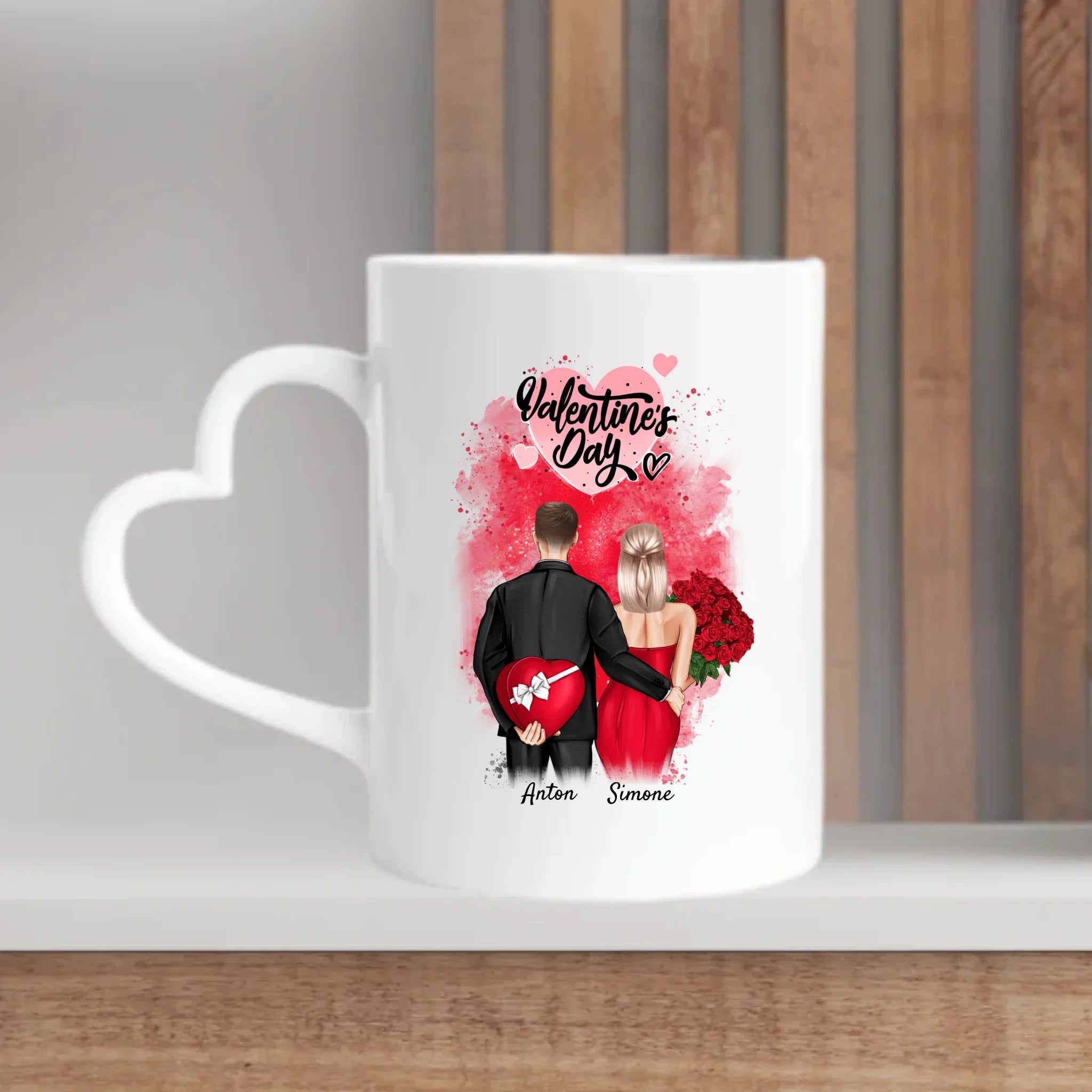 Valentinstag Tasse Geschenk mit Namen - Cantty