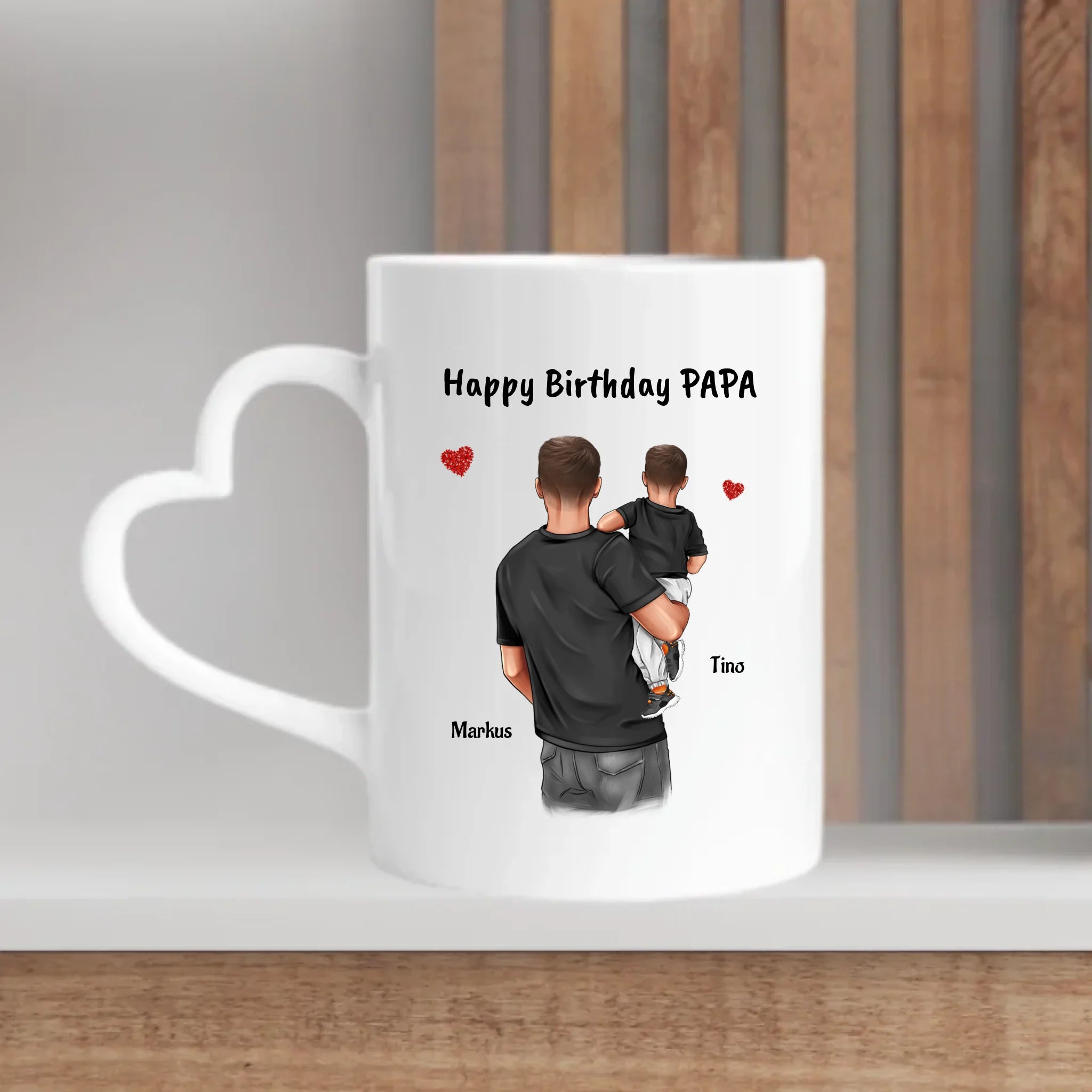 Vater Geburtstagsgeschenk Tasse Bild mit Sohn - Cantty