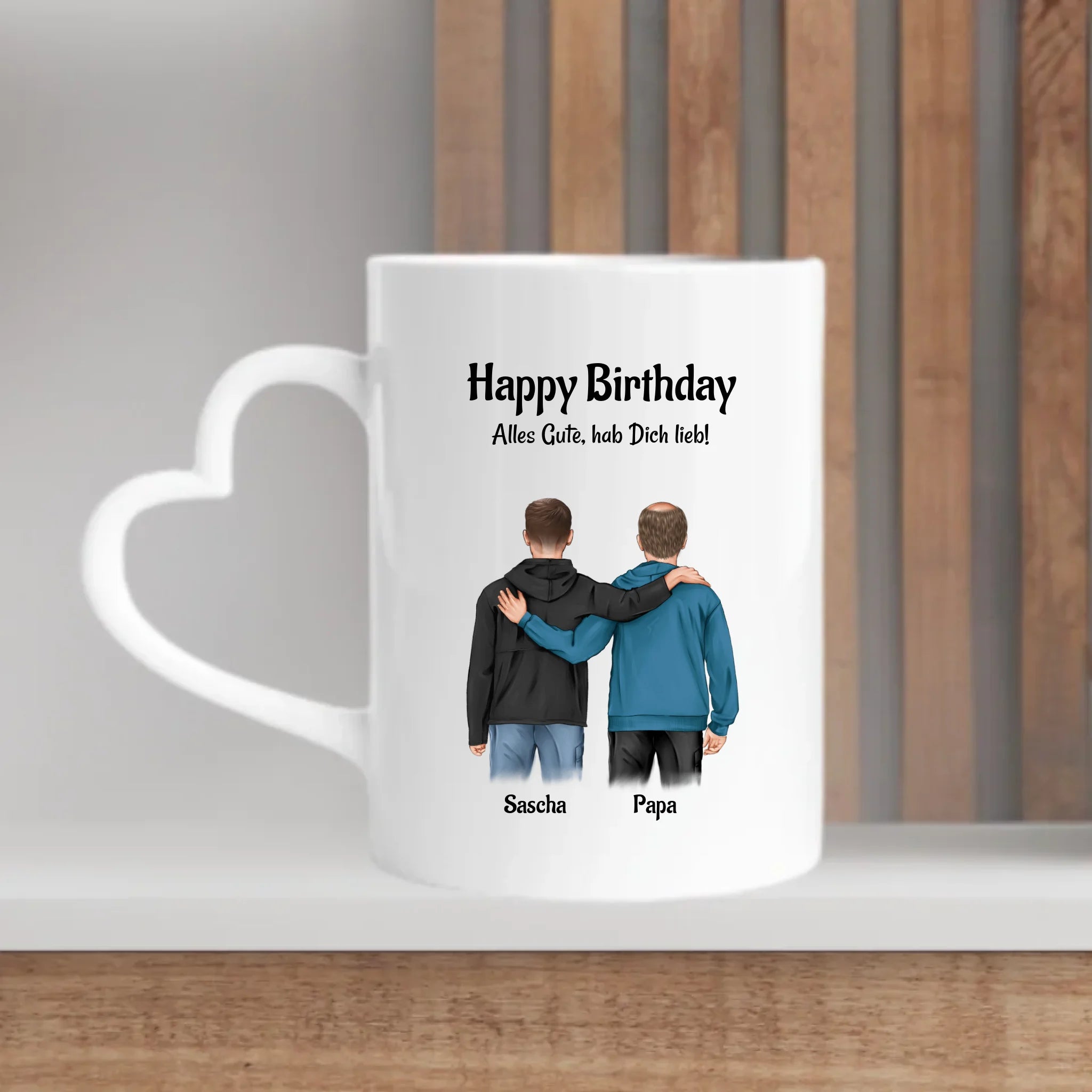 Vater Sohn Tasse personalisiert zum Geburtstag - Cantty