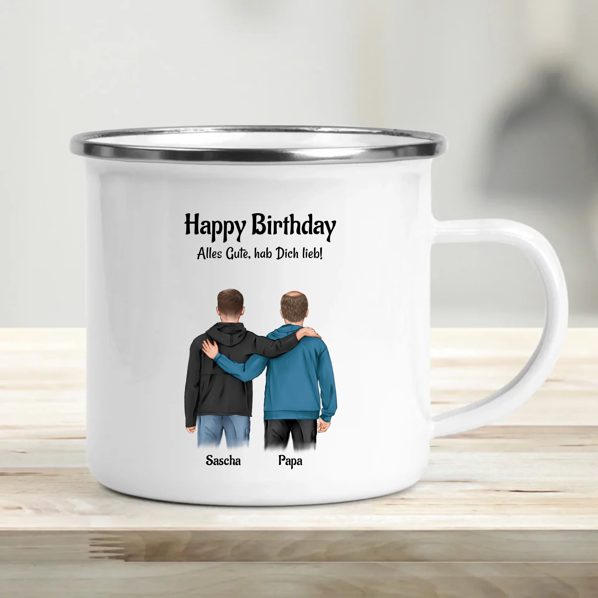 Vater Sohn Tasse personalisiert zum Geburtstag - Cantty