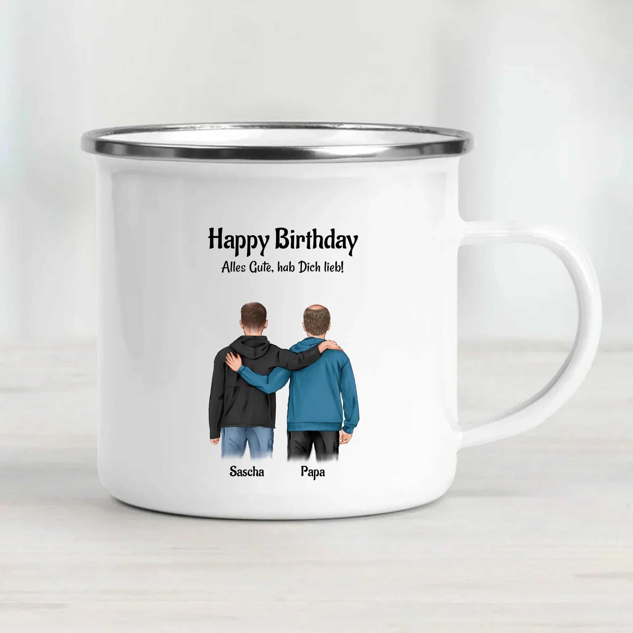 Vater Sohn Tasse personalisiert zum Geburtstag - Cantty
