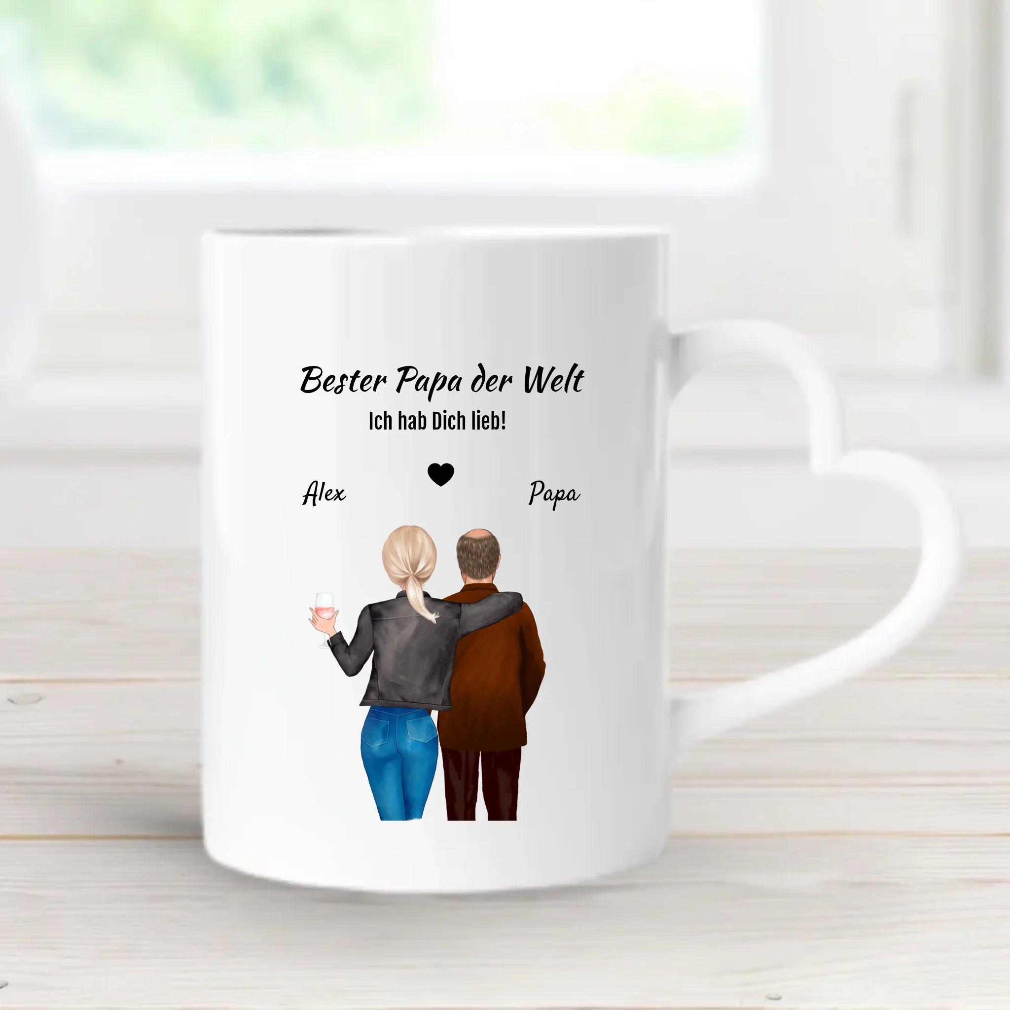 Vater Tochter Geschenk personalisierte Tasse - Cantty
