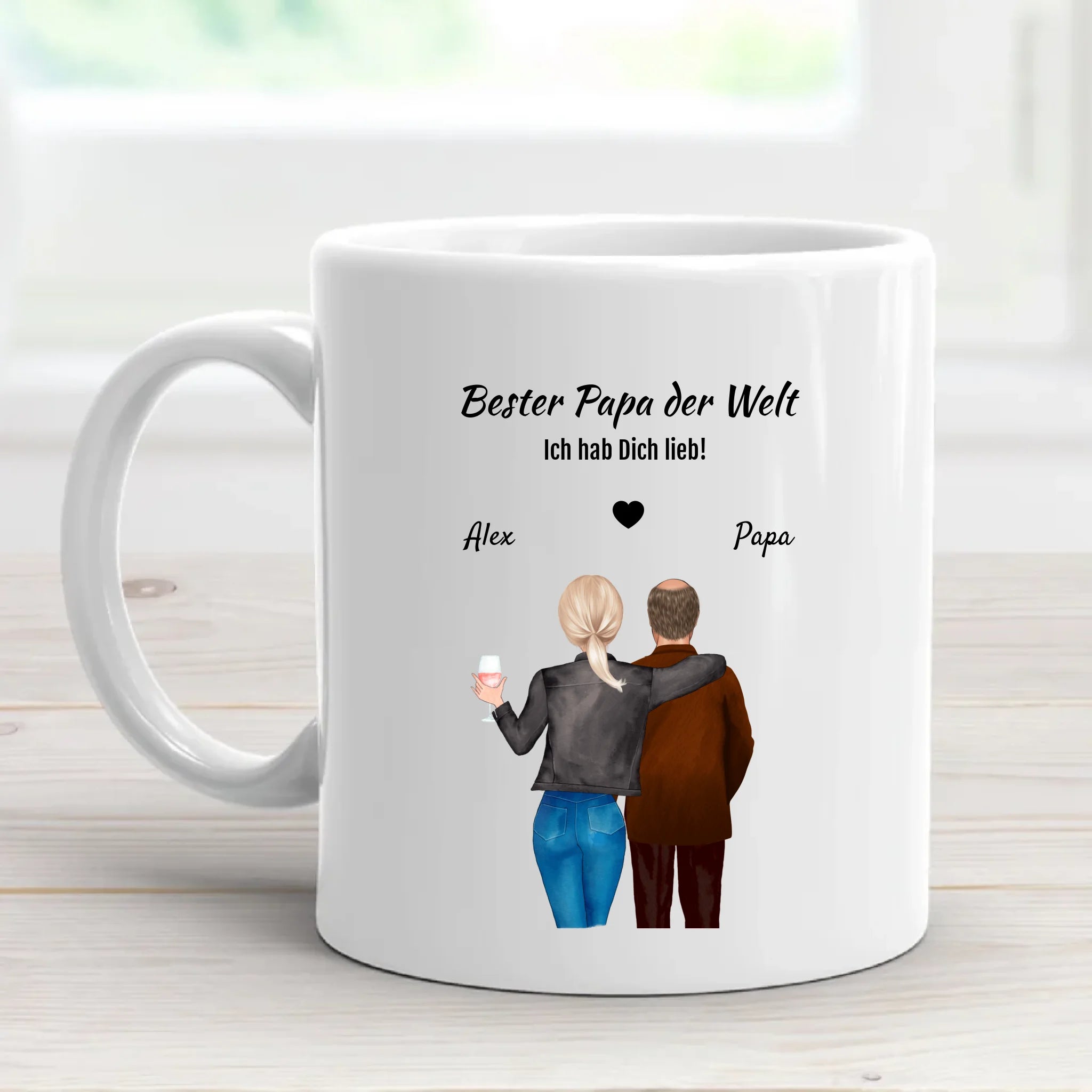 Vater Tochter Geschenk personalisierte Tasse - Cantty