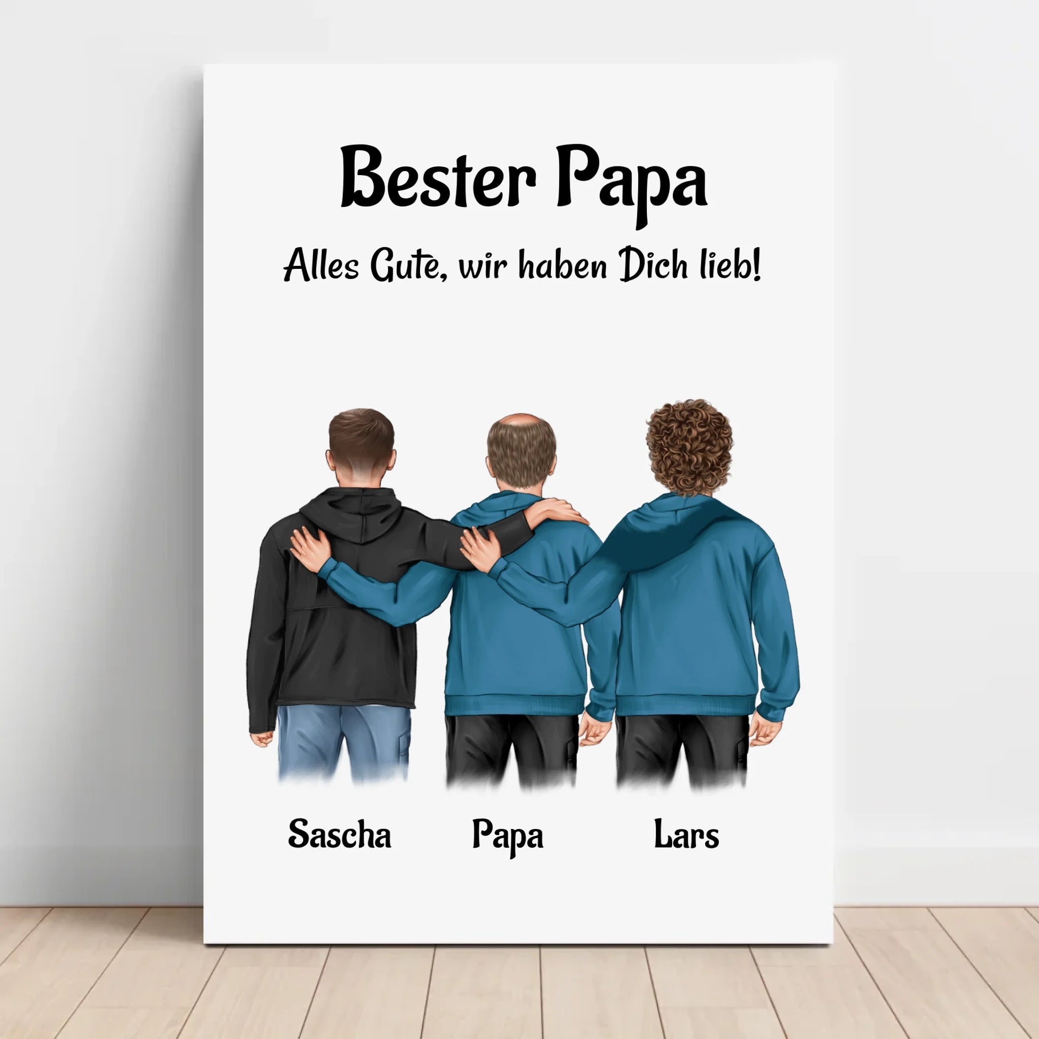 Vater und 2 erwachsene Söhne Leinwand Geschenk - Cantty
