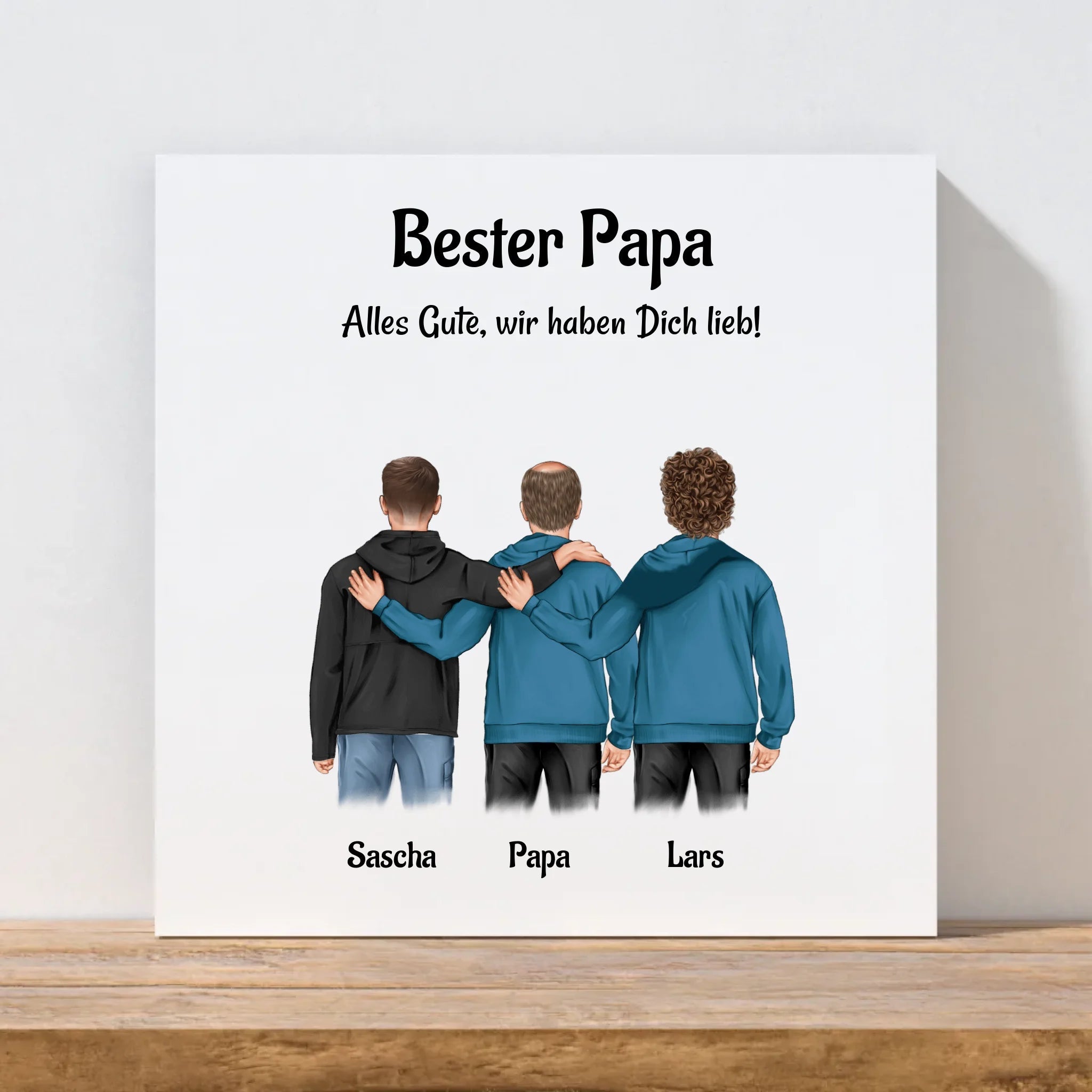 Vater und 2 erwachsene Söhne Leinwand Geschenk - Cantty