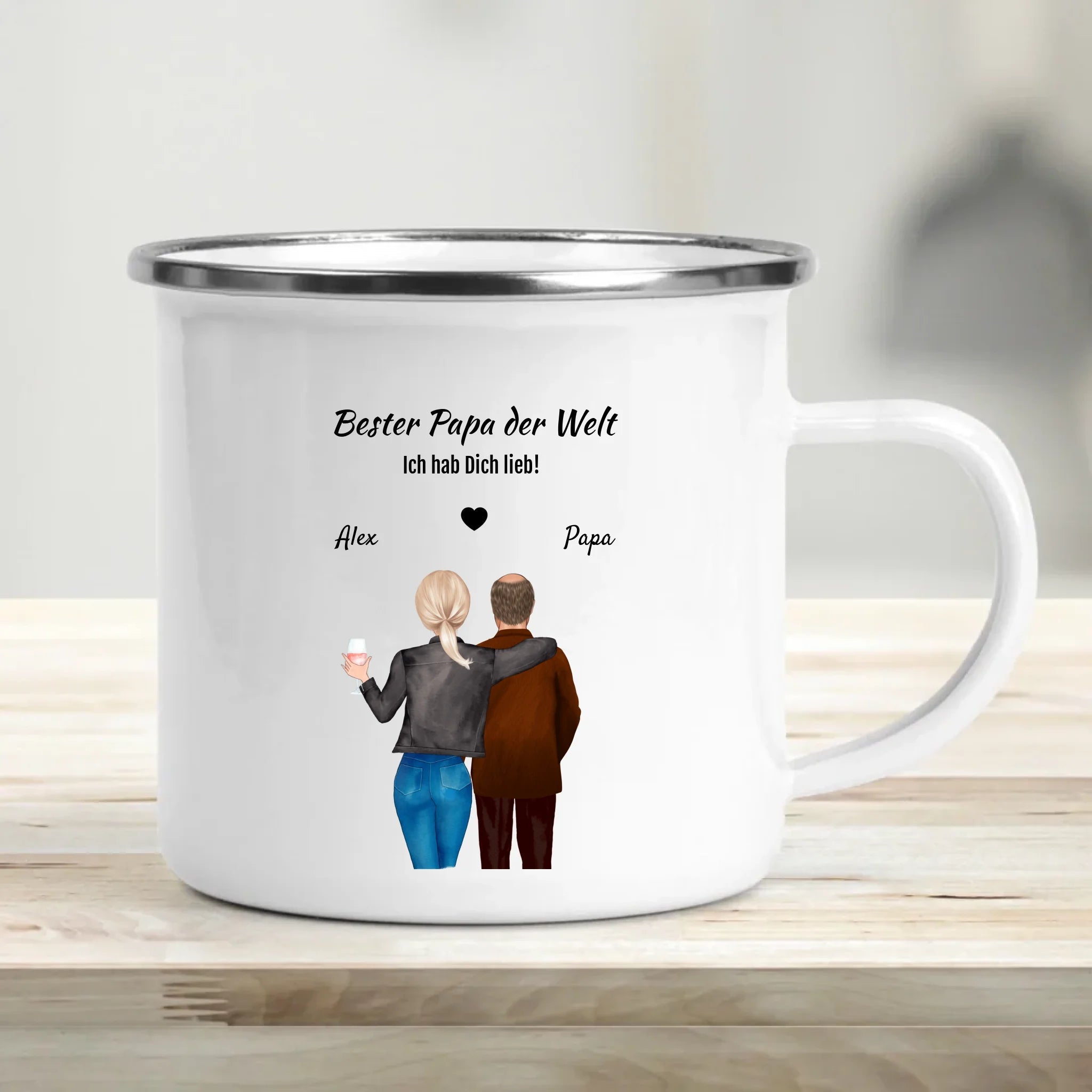 Vatertag Geschenk von Tochter Tasse personalisiert - Cantty