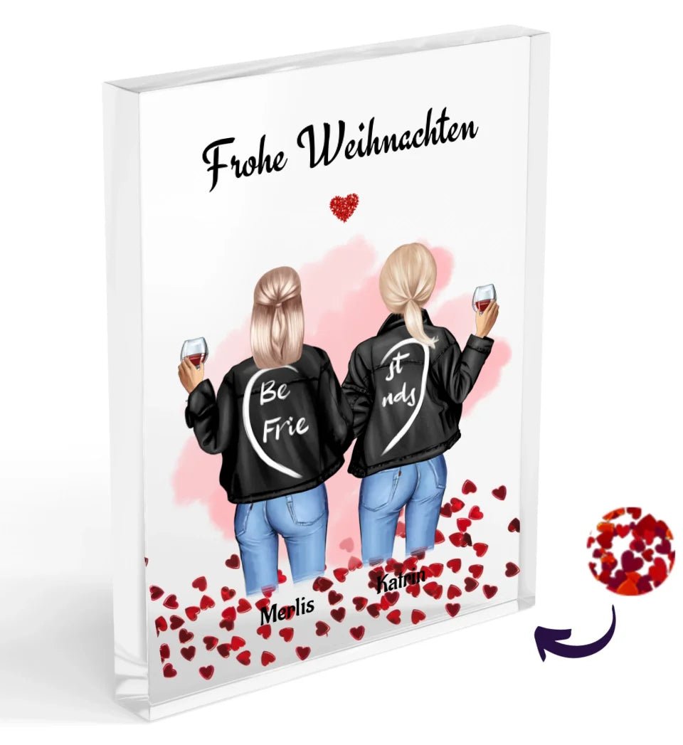 Weihnachtsgeschenk für die Beste Freundin Acrylglas personalisiert - Cantty