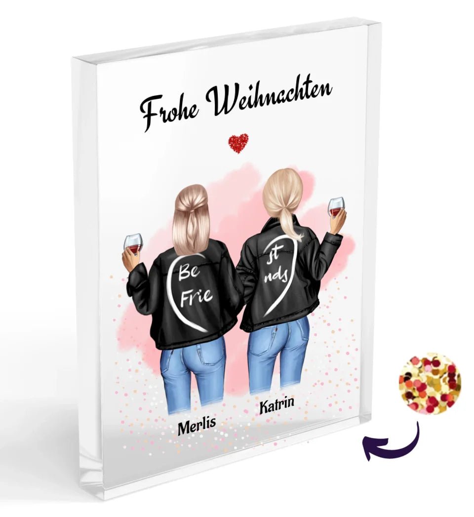 Weihnachtsgeschenk für die Beste Freundin Acrylglas personalisiert - Cantty