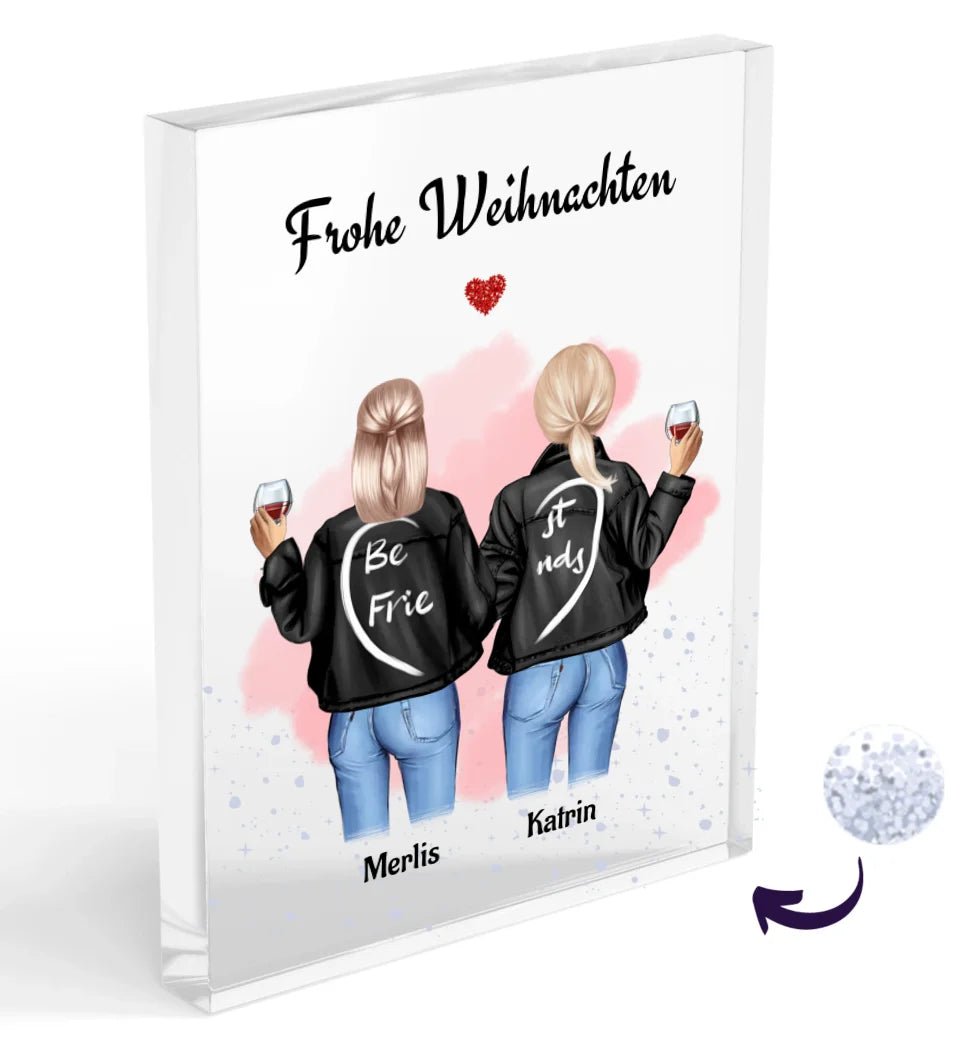 Weihnachtsgeschenk für die Beste Freundin Acrylglas personalisiert - Cantty