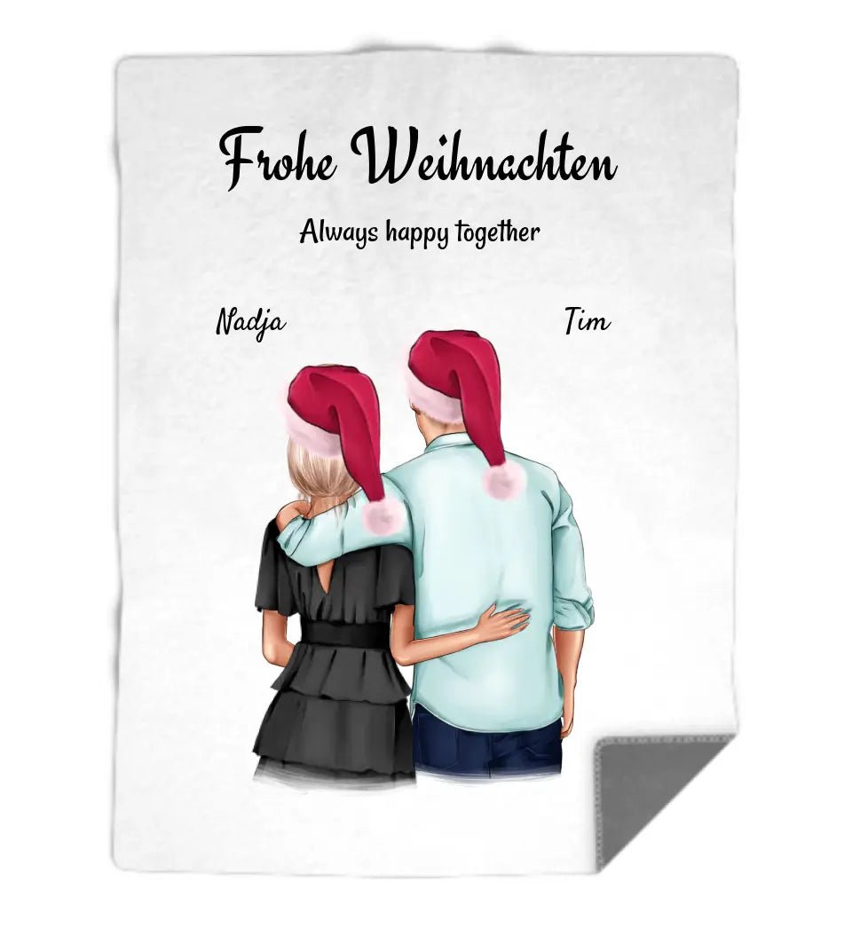 Weihnachtsgeschenk für die Freundin Pärchen Bild Decke - Cantty