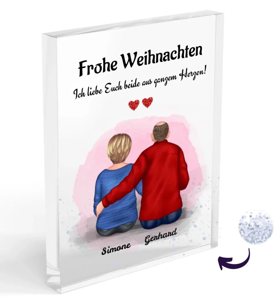 Weihnachtsgeschenk für Oma Opa Acrylglas Bild personalisierbar - Cantty