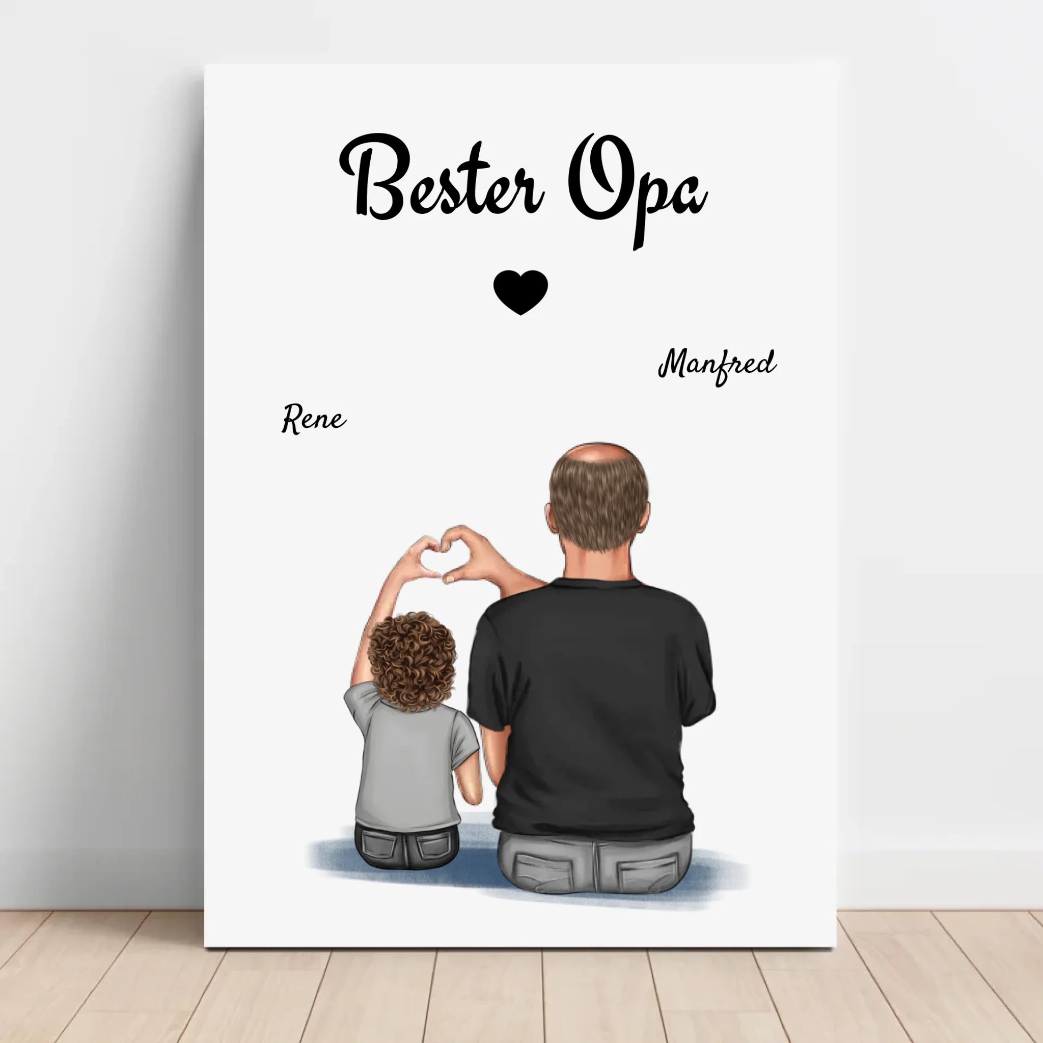 Weihnachtsgeschenk für Opa Leinwand Bild - Cantty