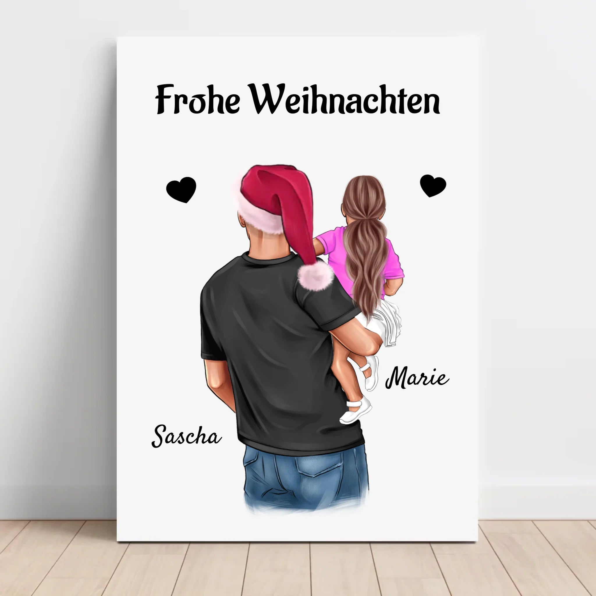 Weihnachtsgeschenk Patenonkel Leinwand Bild personalisiert - Cantty