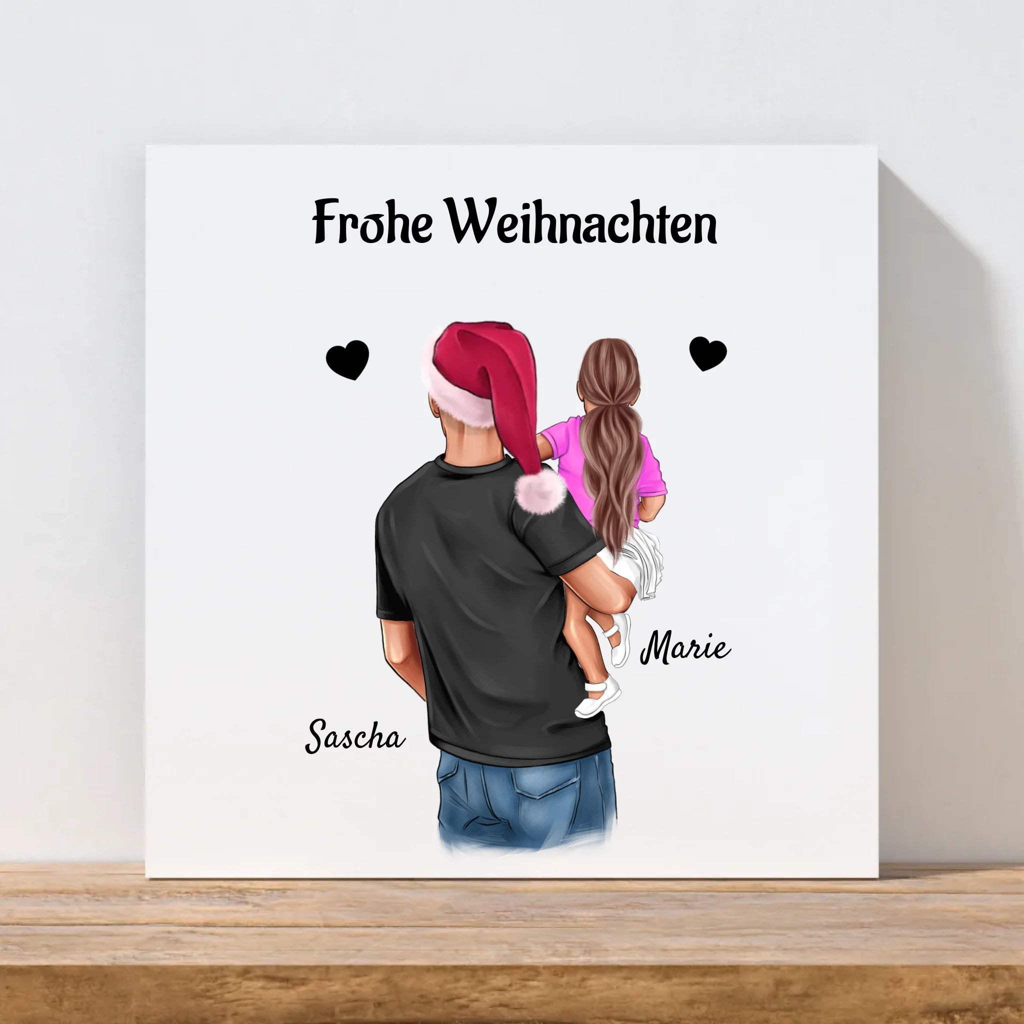 Weihnachtsgeschenk Patenonkel Leinwand Bild personalisiert - Cantty