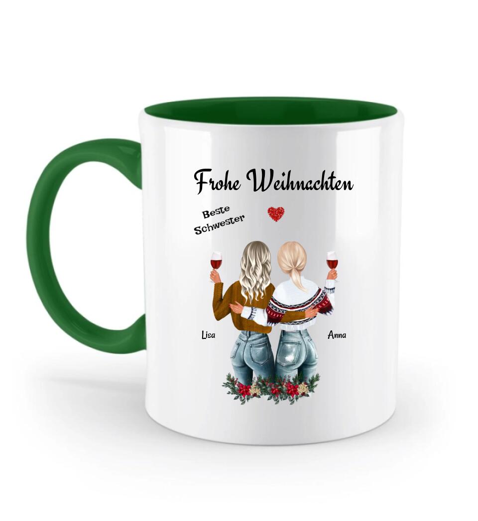 Weihnachtsgeschenk Schwester Tasse individuell gestalten - Cantty