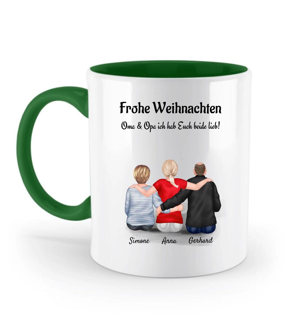 Weihnachtsgeschenk Tasse Opa & Oma von Enkelin - Cantty