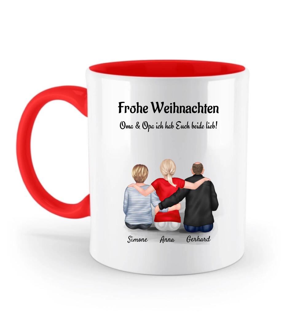 Weihnachtsgeschenk Tasse Opa & Oma von Enkelin - Cantty