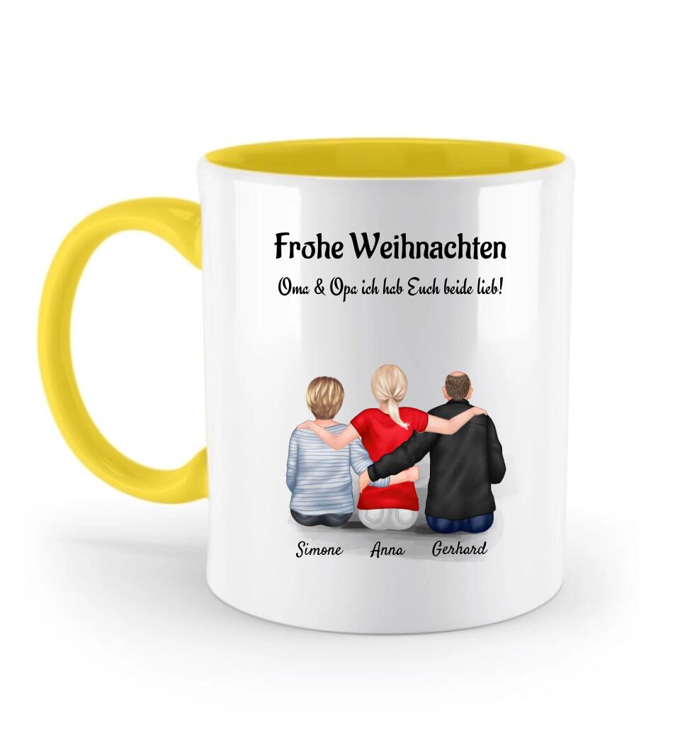 Weihnachtsgeschenk Tasse Opa & Oma von Enkelin - Cantty