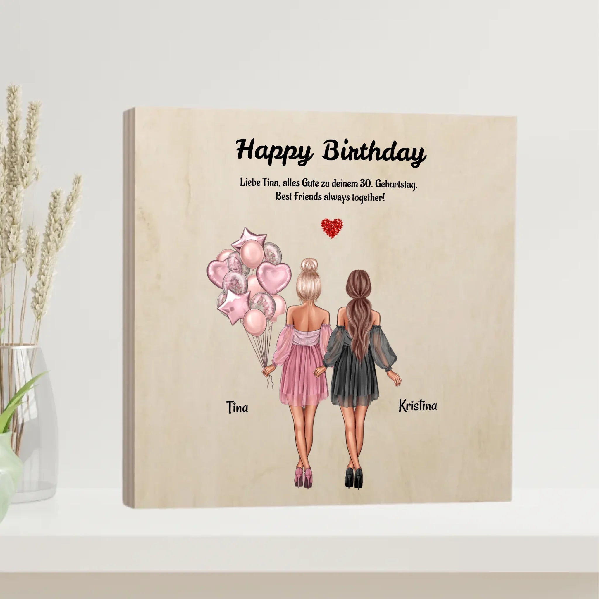 Weltbeste Freundin Holzbild Geschenk - Cantty