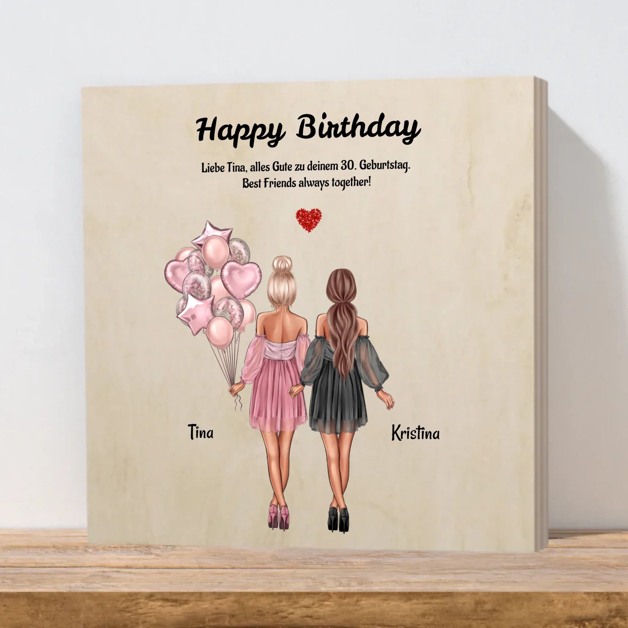 Weltbeste Freundin Holzbild Geschenk - Cantty