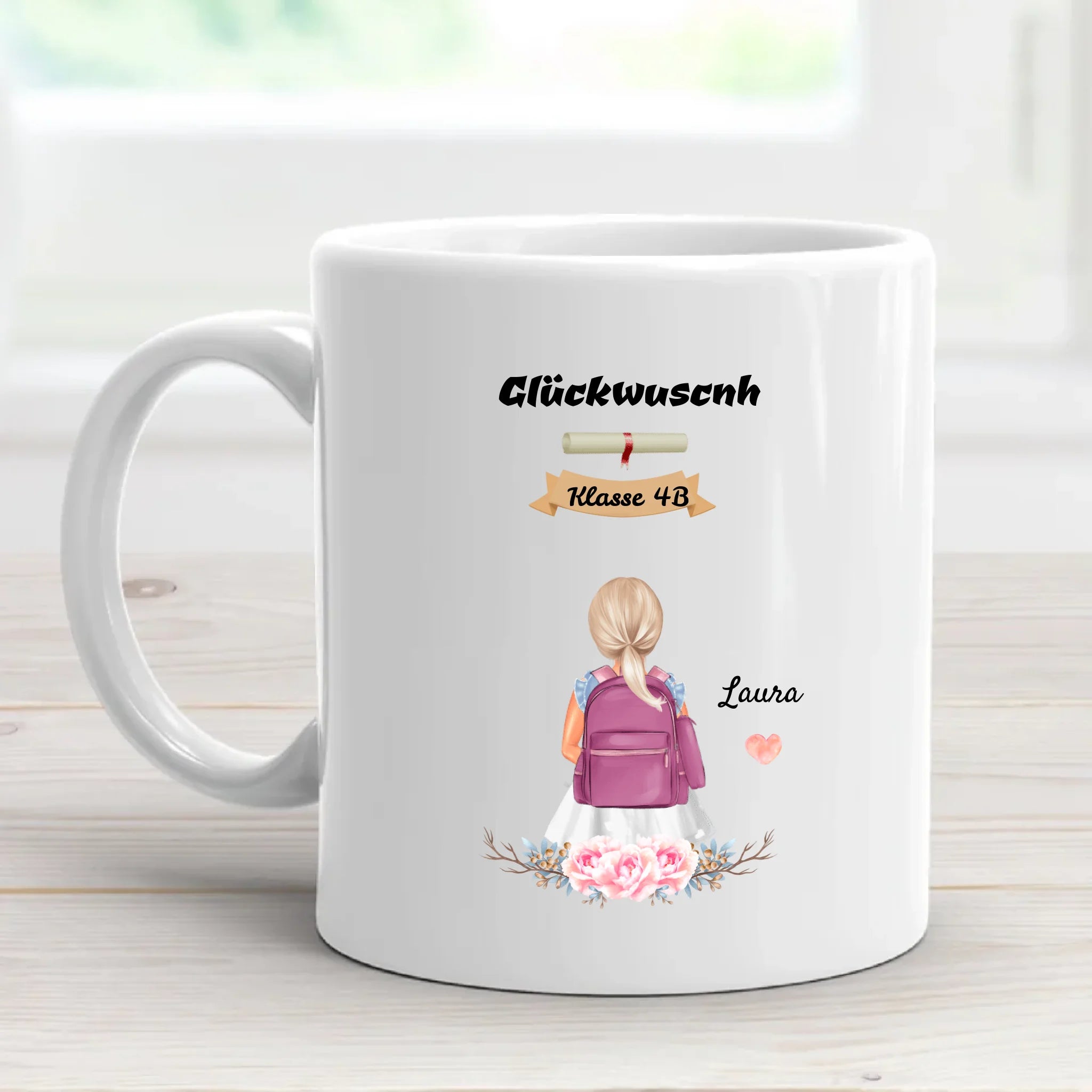 Zeugnis Geschenk Tasse Mädchen - Cantty