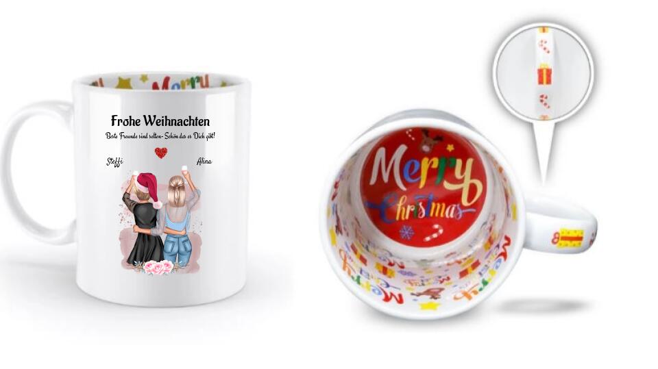 Frauen Weihnachtsgeschenk beste Freunde Tasse - Cantty