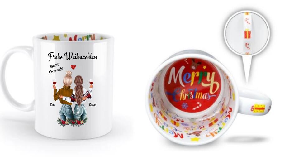 Geschenk Weihnachtstasse für beste Freundin - Cantty