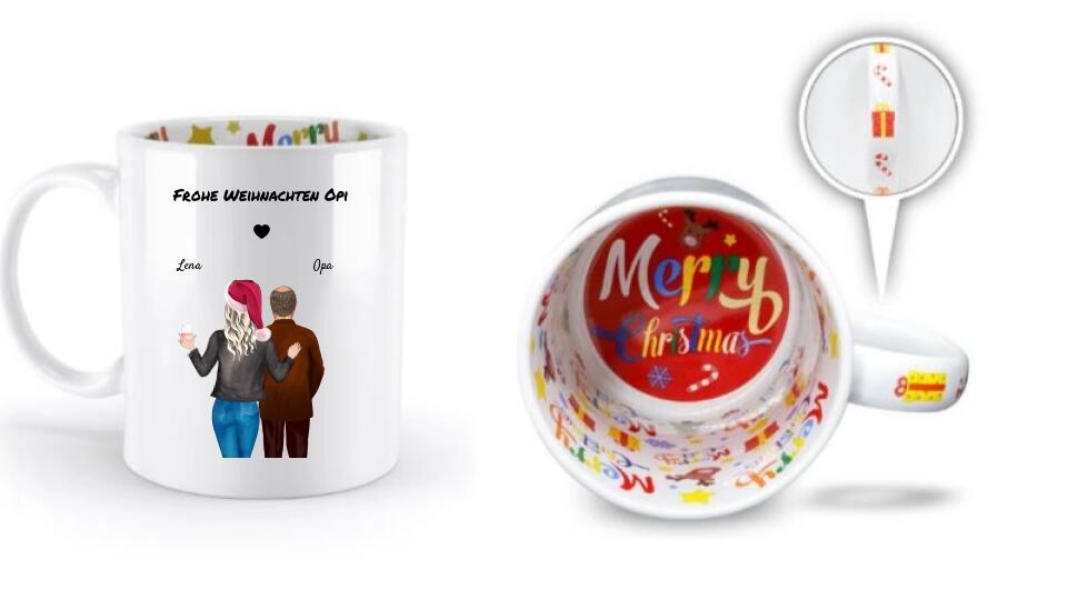 Opa Weihnachtstasse Geschenk personalisiert - Cantty