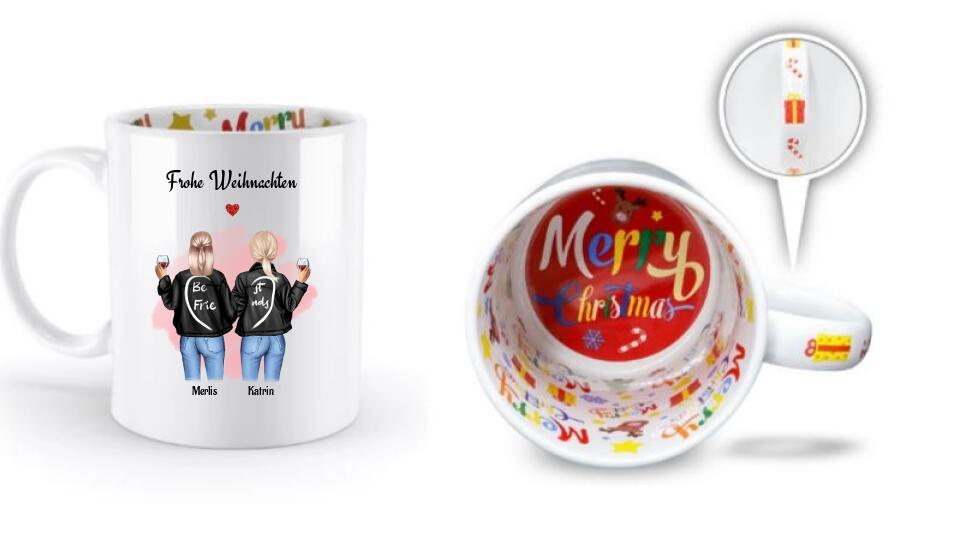 Personalisiertes Weihnachtsgeschenk Tasse Beste Freundin - Cantty