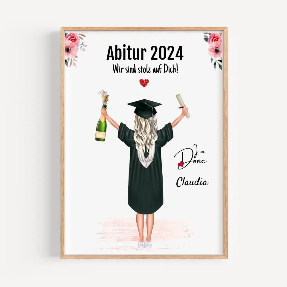 Abitur Poster Geschenke personalisiert - Cantty