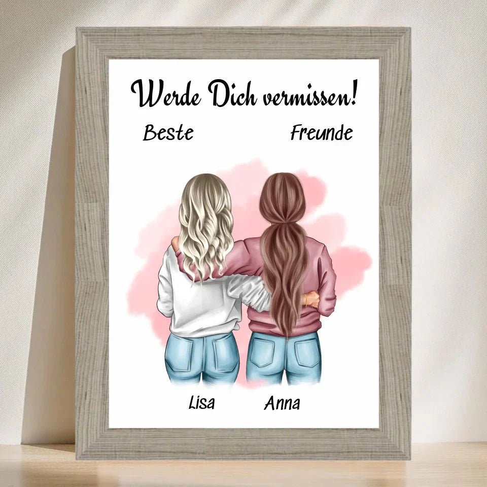 Beste Freundin Abschiedsgeschenke personalisiert - Cantty