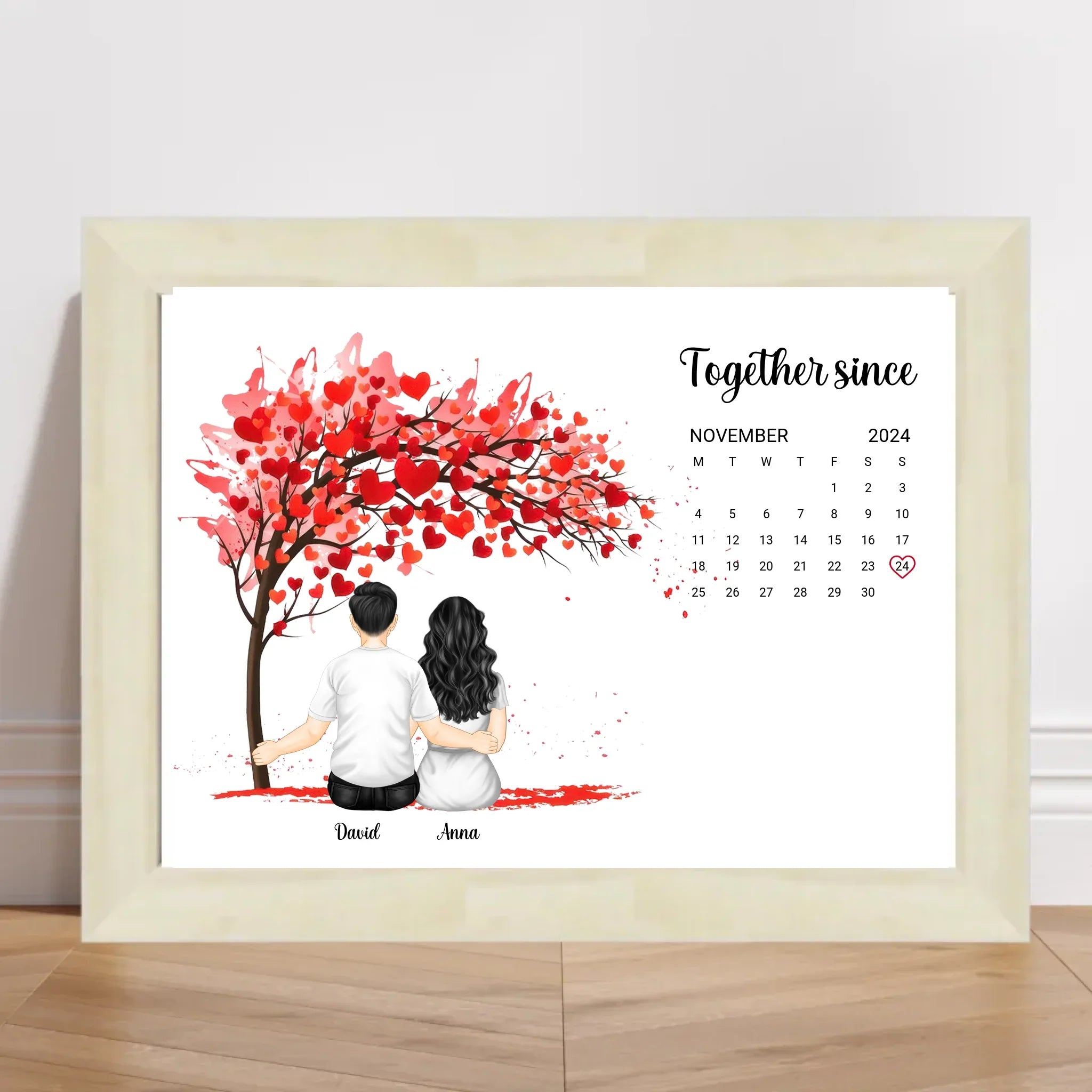 Jahrestag Poster & Bild Geschenke personalisiert für Paare - Cantty