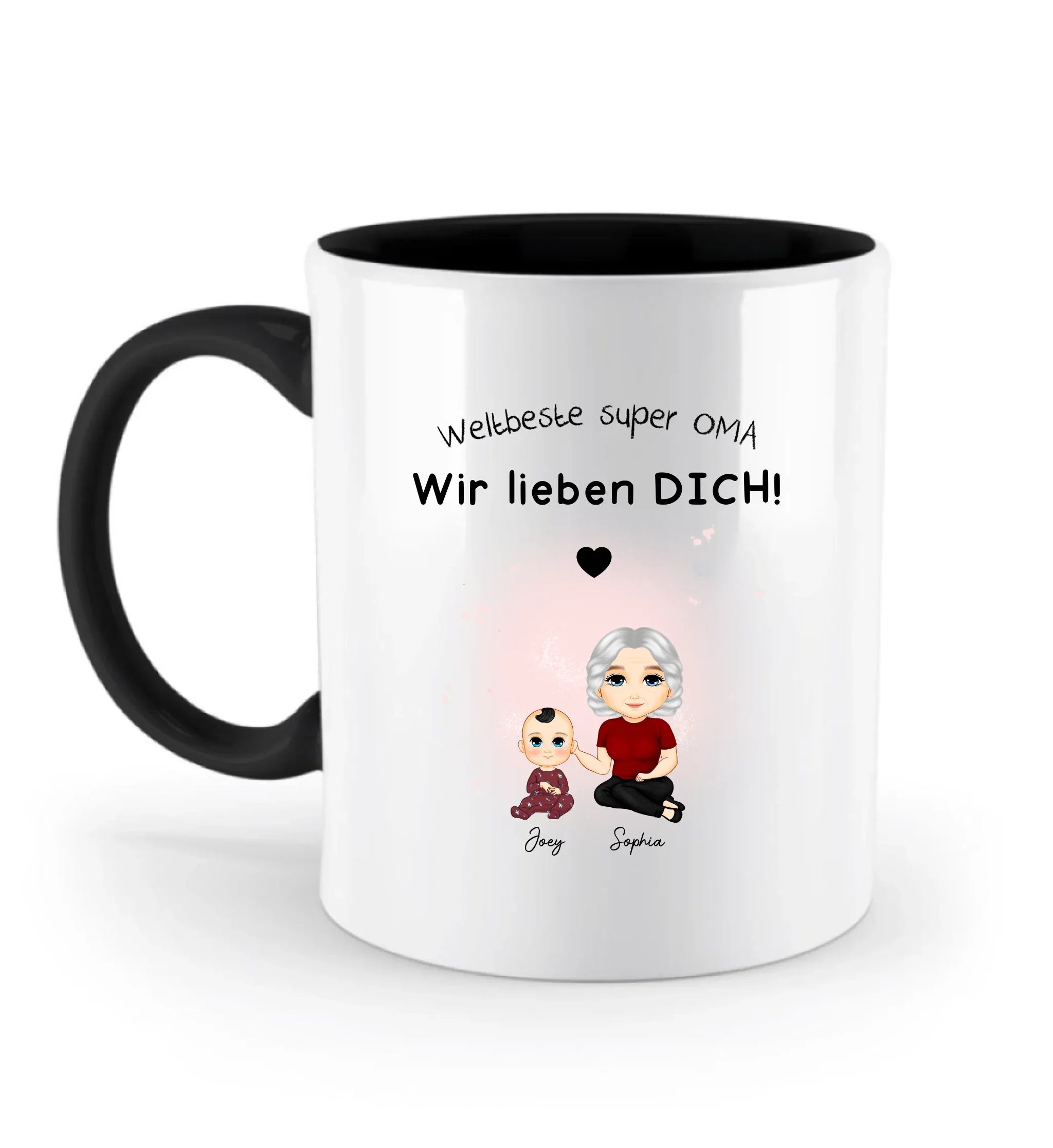 Tassen zweifarbig personalisiert
