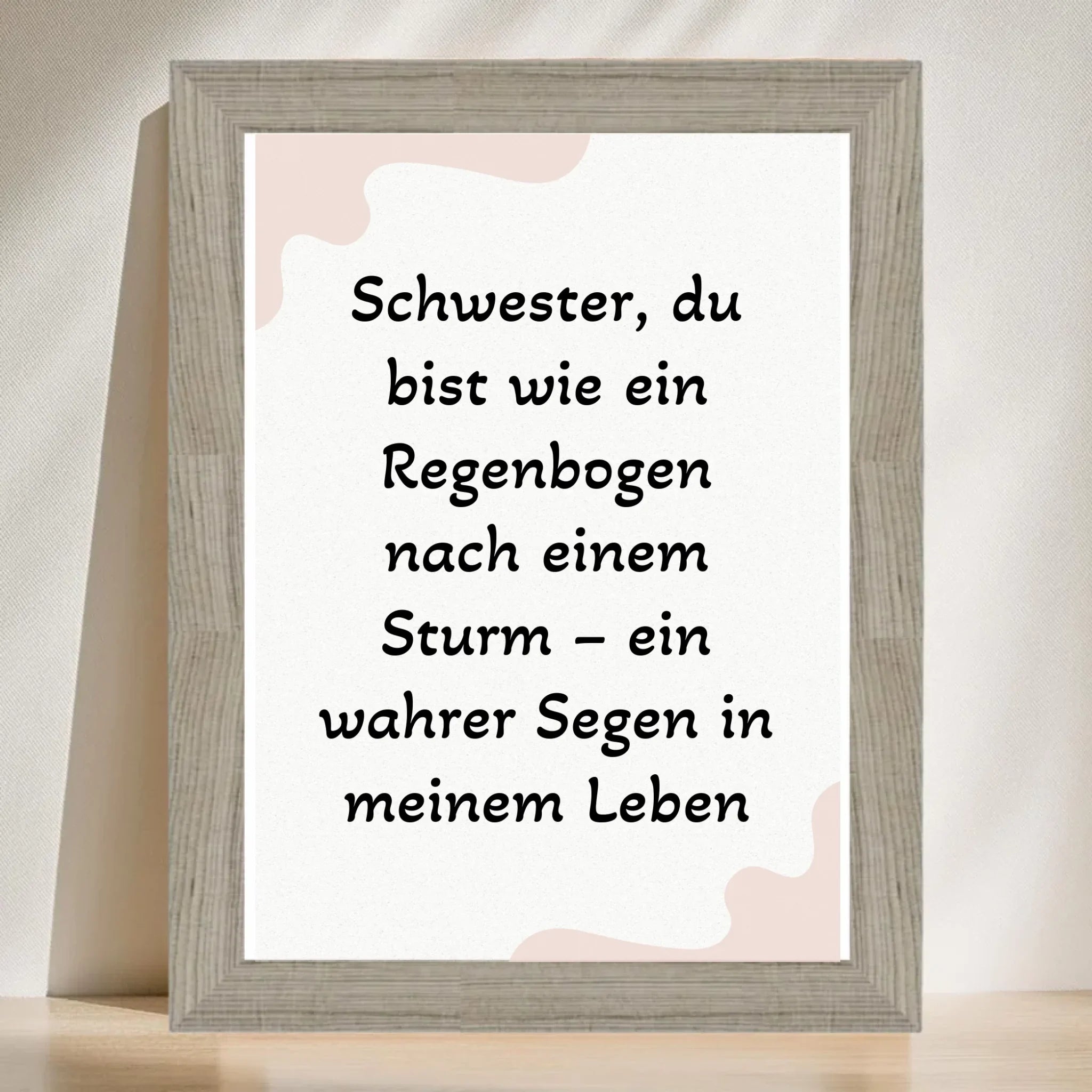 Schwester Spruch Poster Geschenke personalisiert