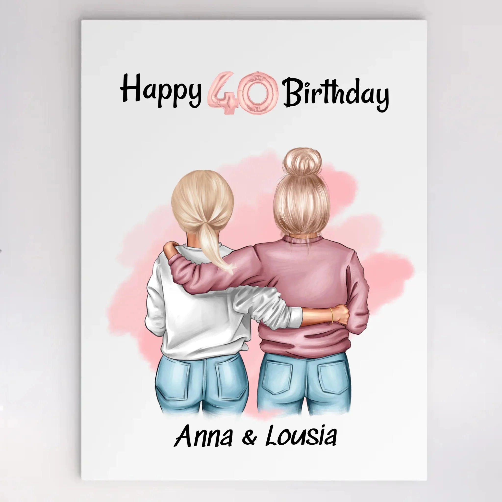 Beste Freundin 40 Geburtstag Geschenk personalisiert - Cantty