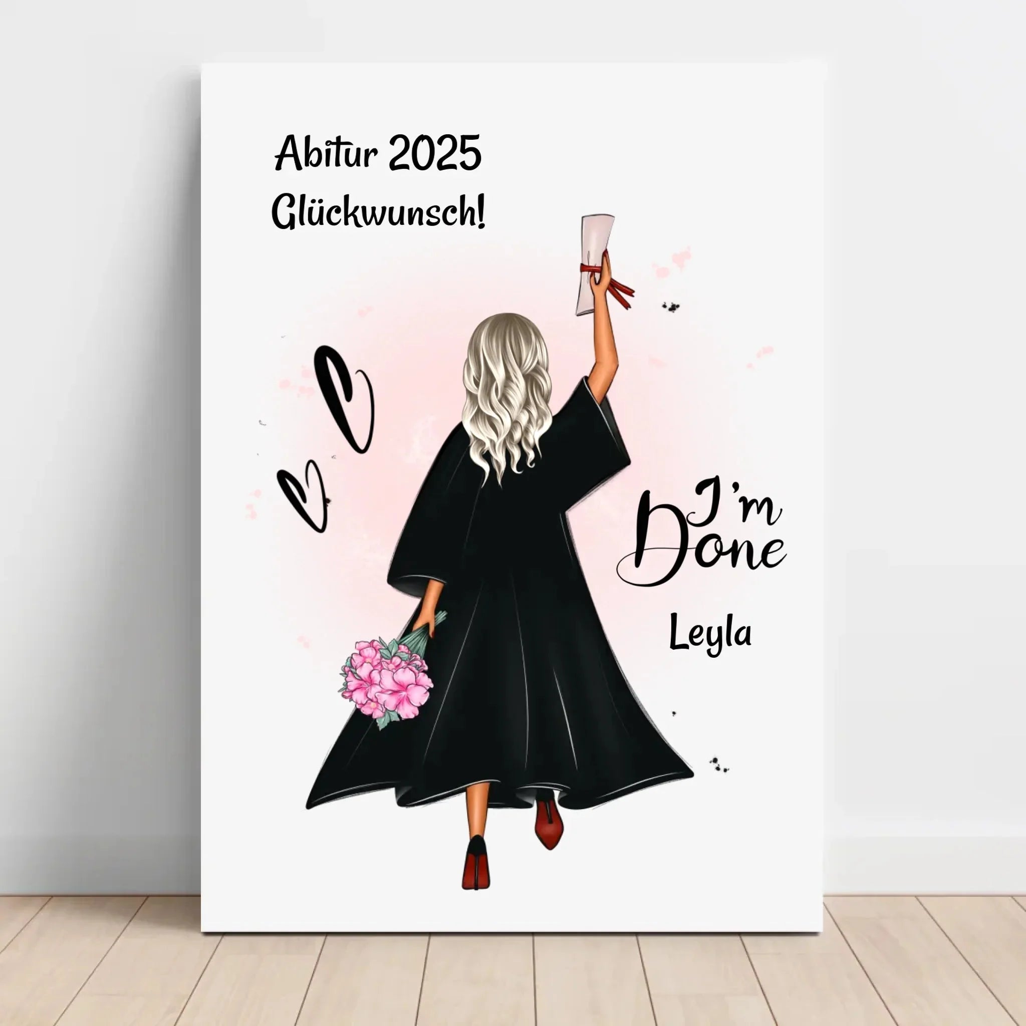 Abitur Leinwand Geschenke personalisiert - Cantty