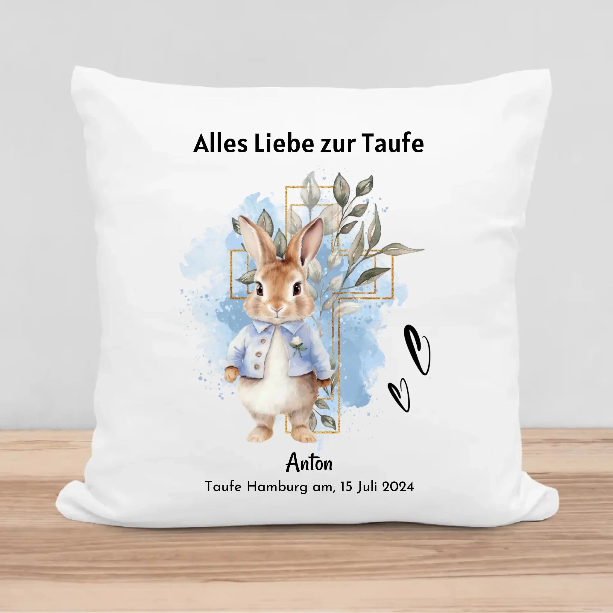 Taufe Kissen mit Name personalisiert
