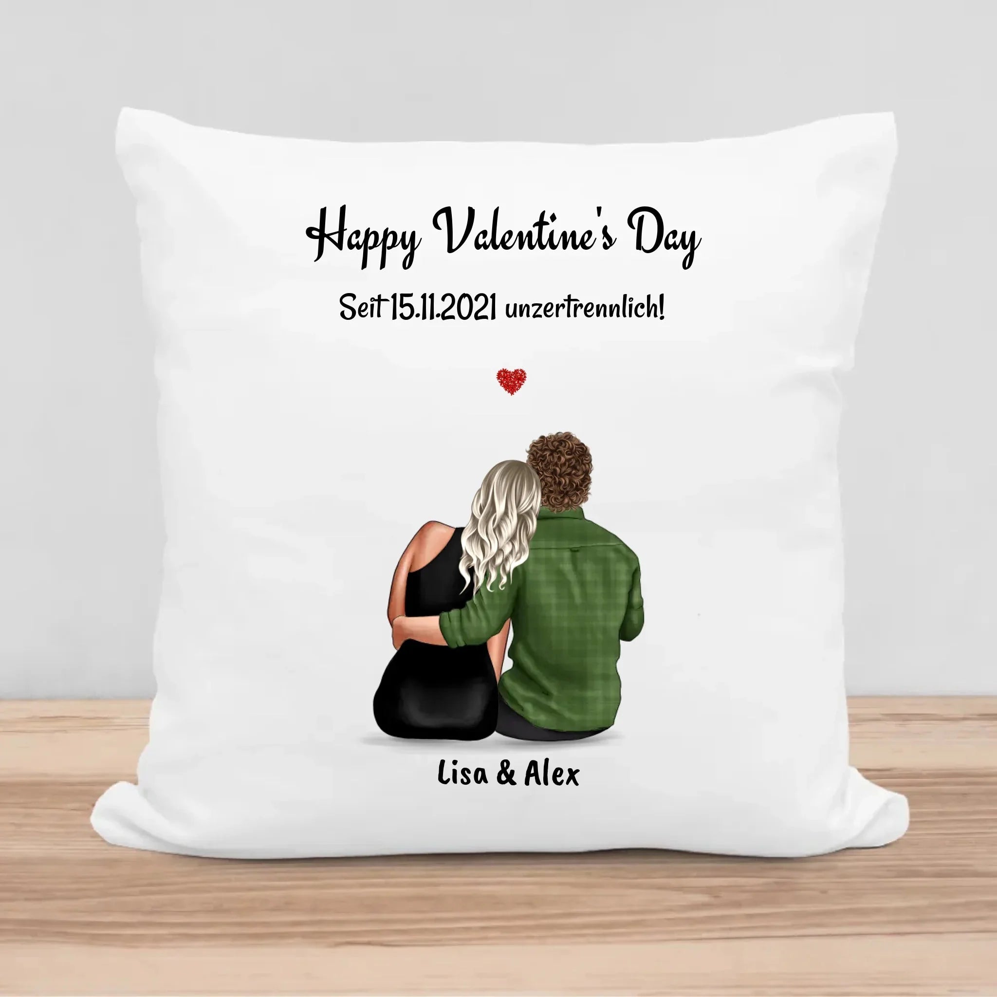 Valentinstag Kissen personalisiert als Geschenk für deine Liebe