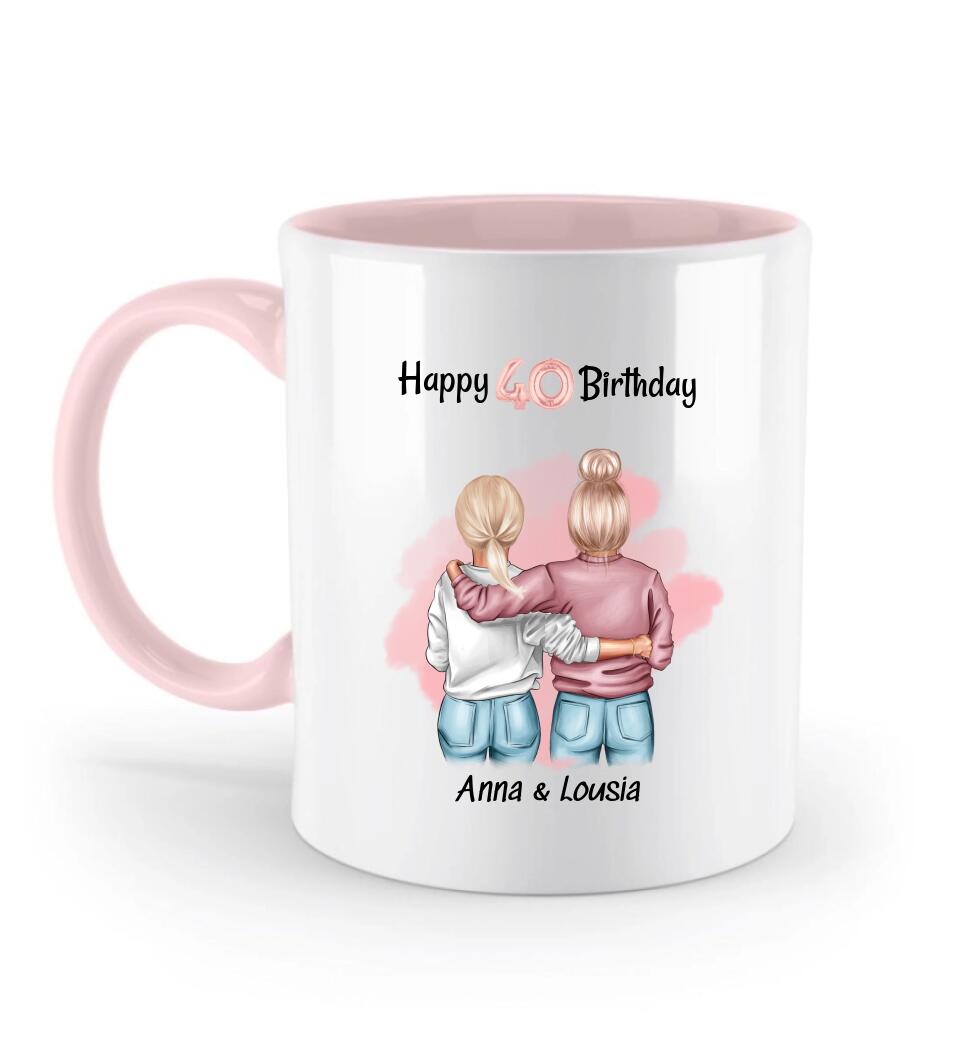 40 Geburtstag Geschenk Tasse für beste Freundin & Schwester - Cantty