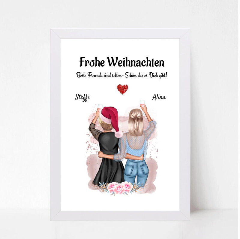 Beste Freunde 2 Frauen Poster Geschenk Weihnachten - Cantty
