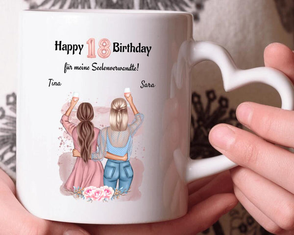 18 Geburtstag beste Freundinnen Tasse