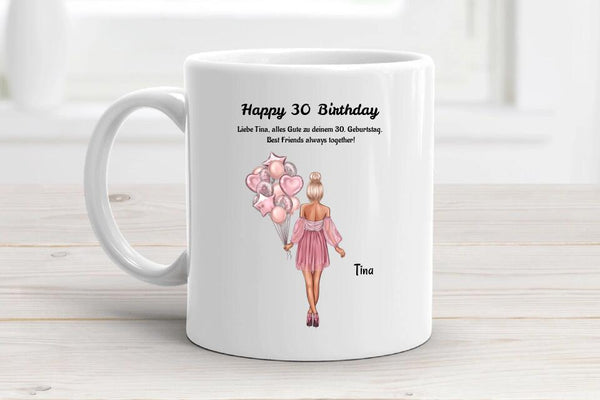 30. Geburtstag Tasse Geschenk mit Namen - Cantty