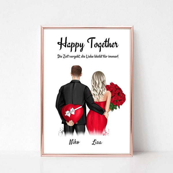 Hochzeitstag Bild Geschenk personalisiert für Mann & Frau - Cantty