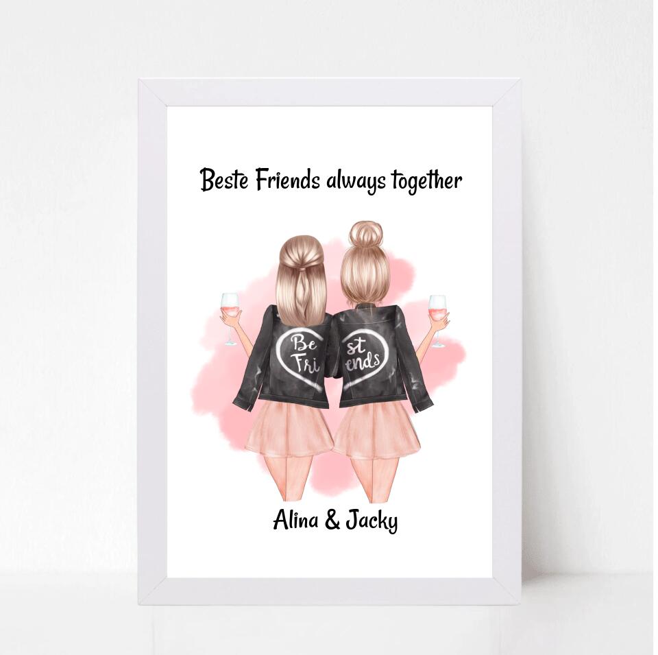 Last Minute beste Freundin Geschenk kurzfristig personalisieren