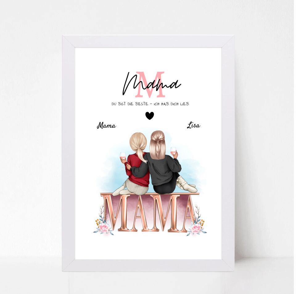 Mutter Tochter Bild Geschenk