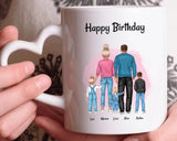 Papa Tasse personalisiertes Geburtstag Geschenk Familie Bild - Cantty