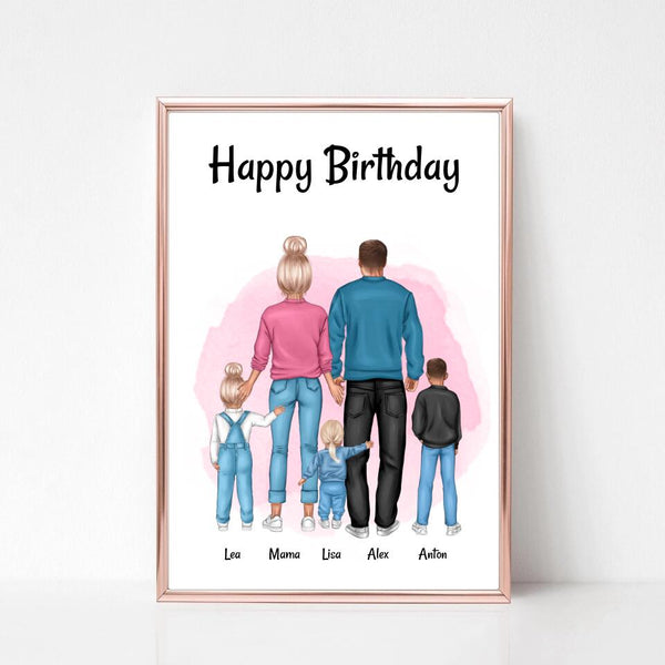Papa Geburtstagsgeschenk Familie Bild personalisiert - Cantty