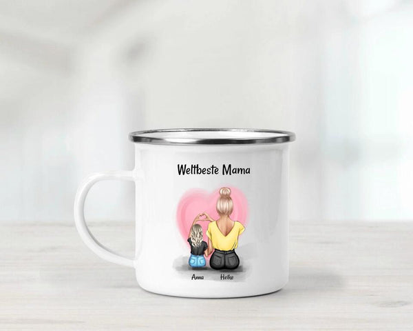 Personalisierte Tasse für Mama Tochter individuell gestalten